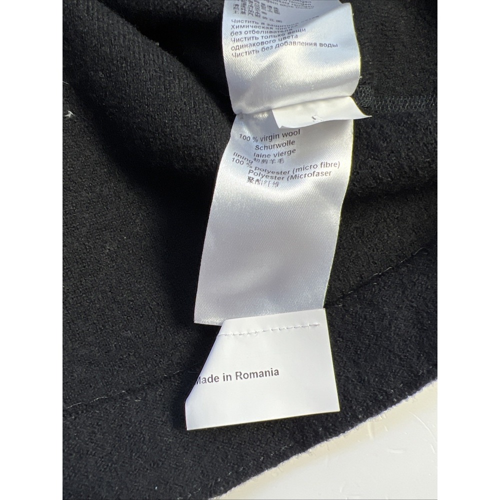 Marc Cain 100% Virgin Wool Black Blazer Jacket Sz N5 Us 8/10 Coat Cardigan - Picture 5 of 7